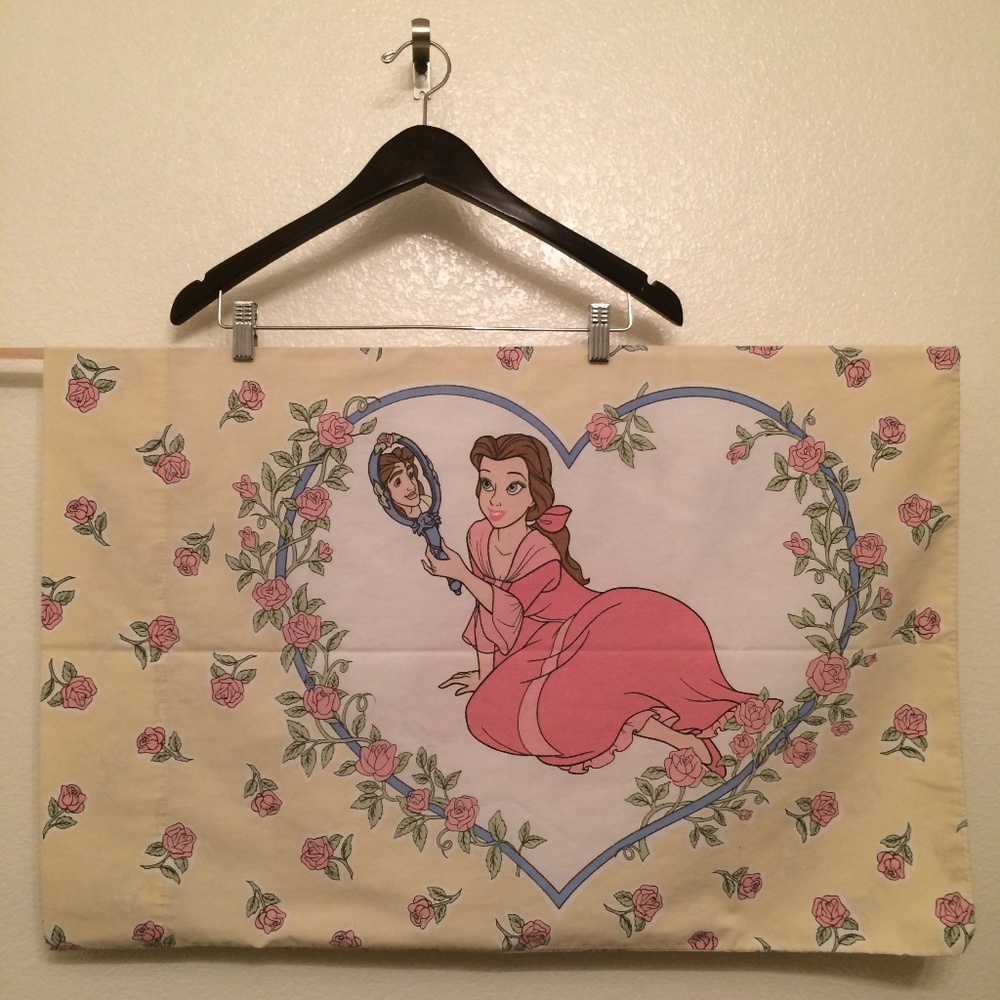 BELLE Vintage Disney Pillowcase Double Sided